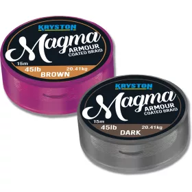   Kriston Magma Armour Coated Braid 45Lbs 15m 0.08mm Braun Geflochtene Vorfachschnur-Braun