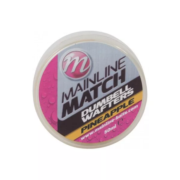 Mainline Match Dumbell Wafters 10 mm - Yellow - Pineapple - Wafter Hakenköder