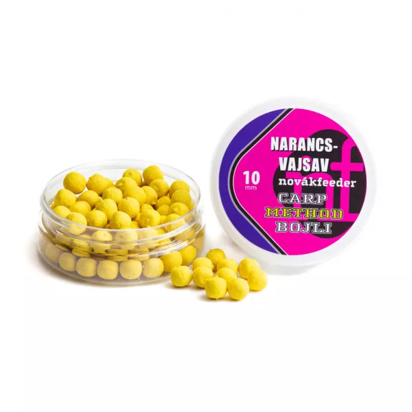 Novák Feeder 10mm Orange - Buttersäure Carp Method Boilie 25gr