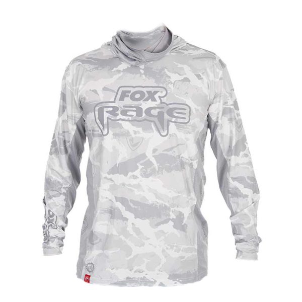Fox Rage UV Kapuzen-Leicht-Camo-Top Kapuzenpullover XL