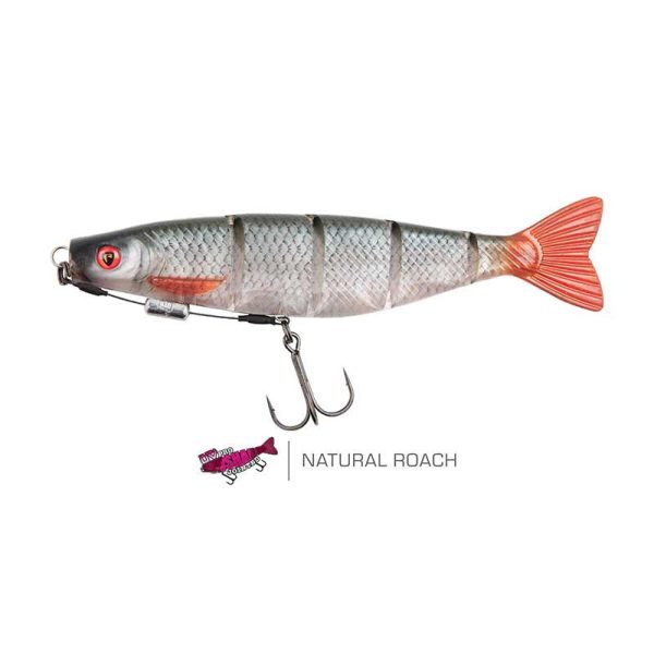 Fox Rage Pro Shad Jointed Loaded 14cm Ultra Natural Roach Gummifisch