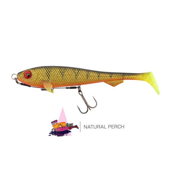Fox Rage Super Slick Shad 23cm Loaded UV Natural Perch Gummifisch