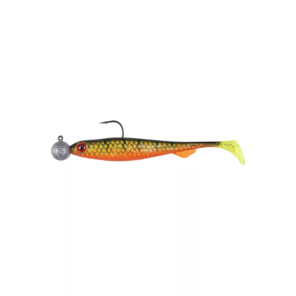 Fox Rage Bulk Loaded Slick Shads UV Natural Perch 11cm 3/0 12gr Plastikköder