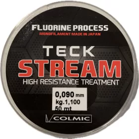 Colmic Teck Stream 50m 0,090mm Monofile Vorfachschnur
