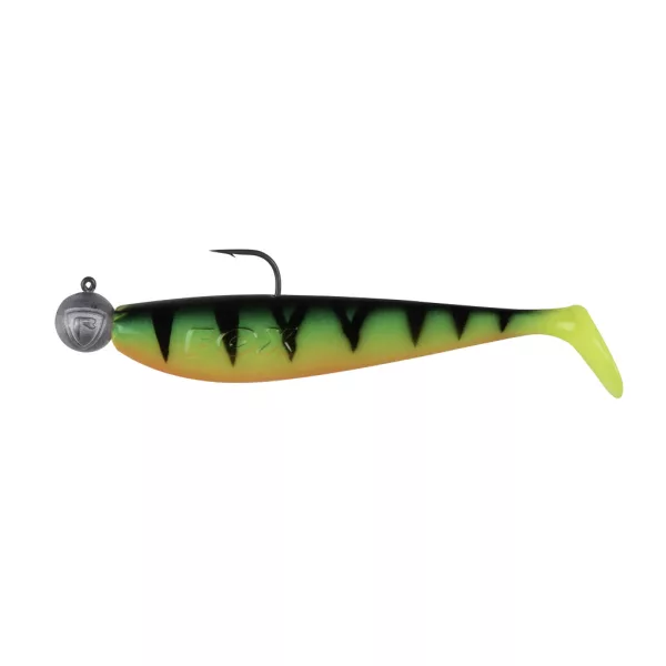 Fox Rage Bulk Loaded Zander Pro Shads UV Firetiger 10cm 4/0 10gr Kunststoffköder