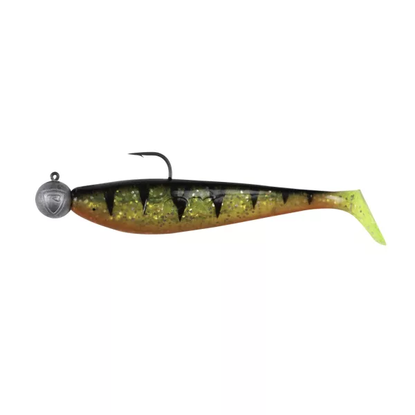 Fox Rage Bulk Loaded Zander Pro Shads UV Perch 12cm 4/0 50gr Kunststoffköder