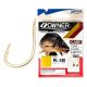 Owner 50330 Cut Gure 6 Vorgebundener Karpfenhaken mit Plättchen und Widerhaken 10 Stk.