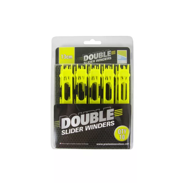 Preston Double Slider Winders Yellow Wickelbrett 13cm