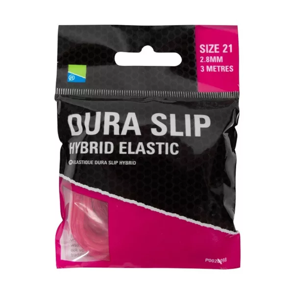 Preston Dura Slip Hybrid Elastic 21 Pink 2,8mm Hybrid-Gummizug 3m für Kopfruten