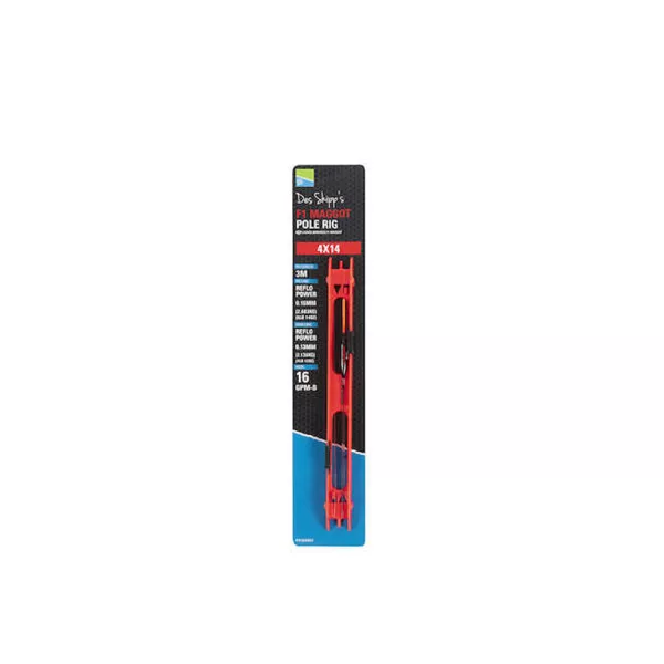 Preston F1 Maggot Pole Rig Fertige Pole Rig Montage 4x14