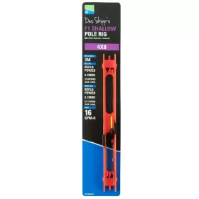 Preston 4x10 F1 Shallow Pole Rig Fertiges Kopfruten-Rig