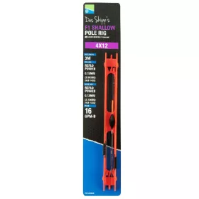 Preston 4x12 F1 Shallow Pole Rig Fertiges Kopfruten-Rig