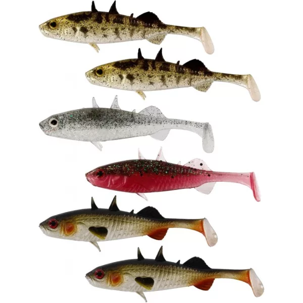 WESTIN Stanley the Stickleback Shadtail 7,5cm 4g Clear Water Mix 6 Stück Plastikköder