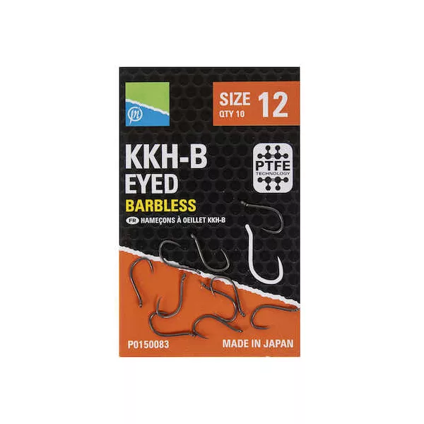 Preston KKHB 18 Öhr, Widerhakenloser Haken 10Stk.