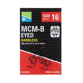 Preston McmB Hooks 8 Mit Öse, Widerhakenloser Haken 10Stk