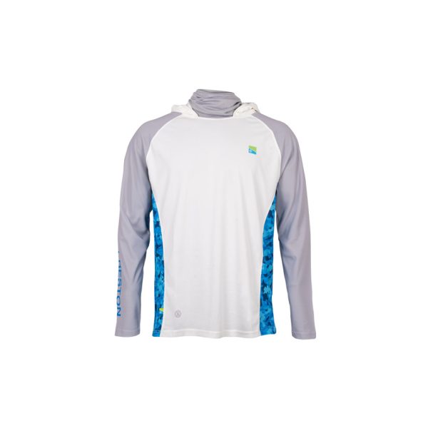 Preston Performance Hooded Sun Shirt UPF-40 Langarm-T-Shirt L