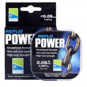Preston Reflo Power 100m 0,10mm Vorfachschnur