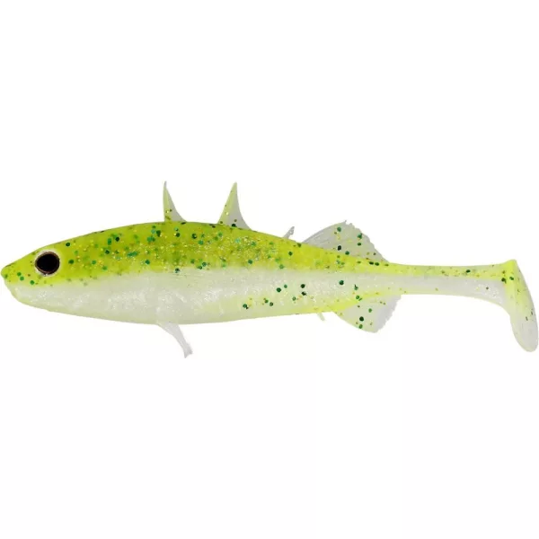 WESTIN Stanley the Stickleback Shadtail 7,5cm 4g Sparkling Chartreuse Box mit Plastikköder