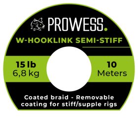   Prowess TRÉSSÉ W-HOOKLINK SEMI-STIFF geflochtenes Vorfach 0,35mm