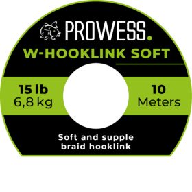   Prowess W-Hooklink Soft Braid 10m 25lb Grün Geflochtene Vorfachschnur