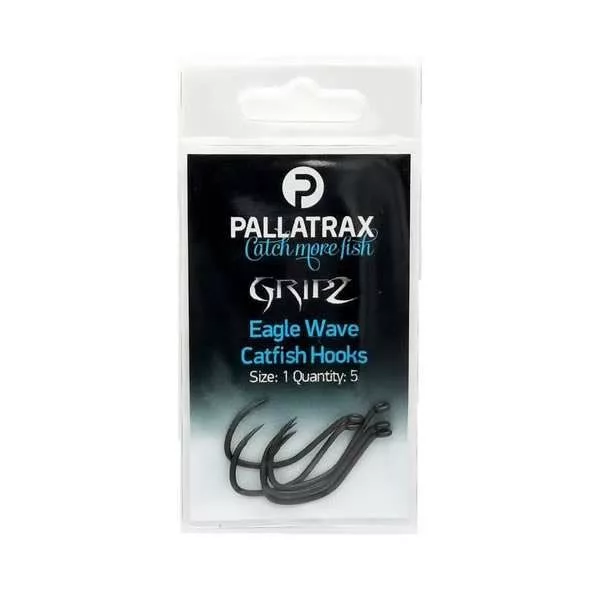 Pallatrax Gripz Catfish Hooks 1 Wels-Haken mit Öhr, widerhakenlos 5db