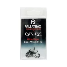   Pallatrax Gripz Wide Gape 12 Ösen, Widerhakenloser Boilie Haken 10Stk