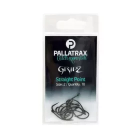   Pallatrax Gripz Straight Point 8 Öhr, Widerhakenloser Boilie-Haken 10 Stk.