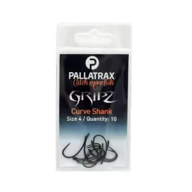   Pallatrax Gripz Curve Shank 6 Geöhrter, Widerhakenloser Karpfenhaken 10 St.