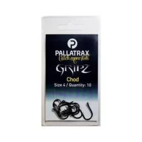   Pallatrax Gripz Chod Hooks 6 Öhr, Widerhakenloser Karpfenhaken 10Stk