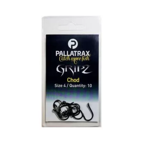 Pallatrax Gripz Chod Hooks 8 Öhr, Widerhakenloser Karpfenhaken 10Stk