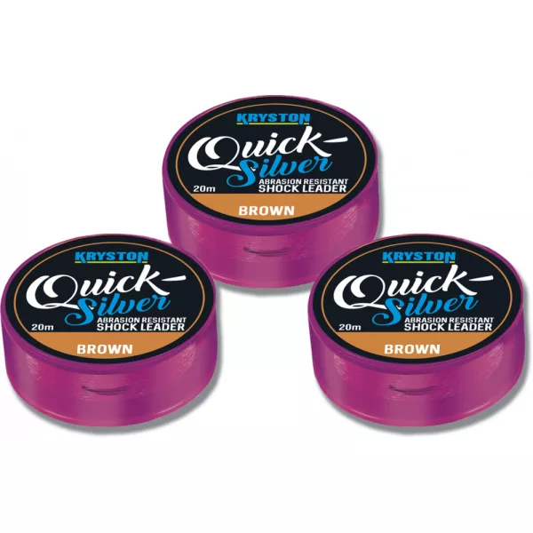 Kriston Quicksilver Shock Leader 35lbs 20m Geflochtene Vorfachschnur-Braun