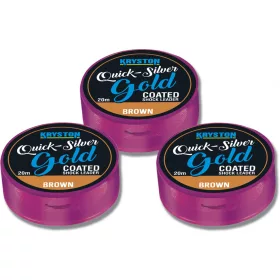   Kriston Quicksilver Gold Shock Leader 45Lbs 20m Geflochtene Vorfachschnur-Braun