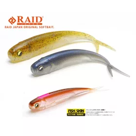   Raid Fish Roller Fish Skin 8,9cm 080 Clear Wakasagi Gumifisch 7db