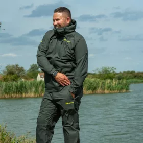   Ridgemonkey Apearel Thermapro Waterproof Shell Trousers Green Regenhose L