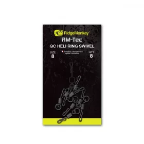   Ridgemonkey Rm-Tec Quick Change Heli Ring Swivel Size8 Schnellwechselwirbel 8Stk