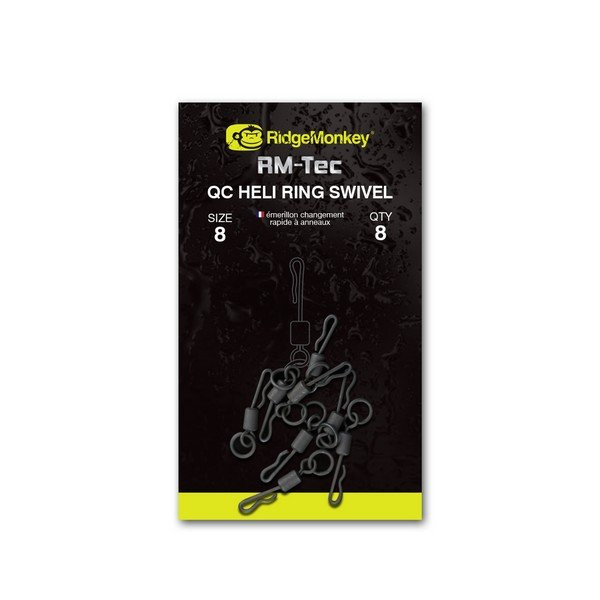 Ridgemonkey Rm-Tec Quick Change Heli Ring Swivel Size11 Ring-Schnellverschluss 10 Stk.