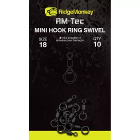   Ridgemonkey Rm-Tec Mini Hook Ring Swivel Mikro Ringwirbel 10 Stk.