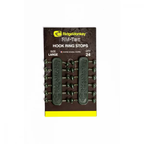 Ridgemonkey Rm-Tec Hook-Ring Stops Schieberingbefestiger 24Stk. Small