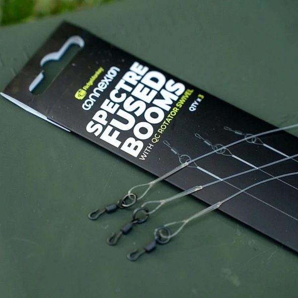 Ridgemonkey Fluoro Cast Fused Booms With QC Rotator Swivel 18cm Karpfen-Montage