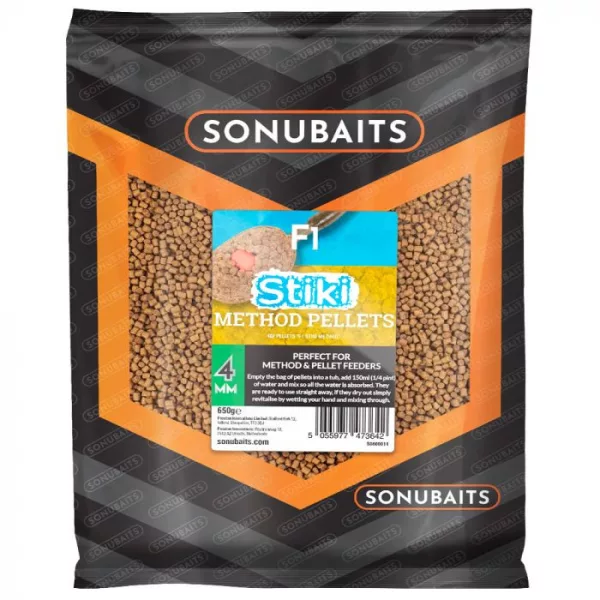 Sonubaits F1 Stiki Method Pellets - 4mm (S0800014) aromatisiertes Futterpellet