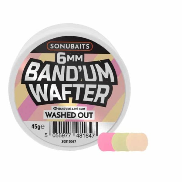 Sonubaits Bandum Wafters - 6mm Washed Out (S0810067) Wafters Hakenköder