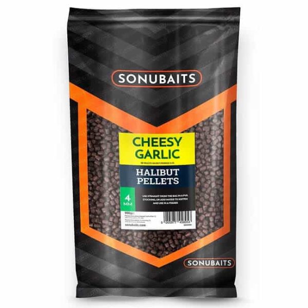 Sonubaits Cheesy Garlic Halibut Pellets - 4mm (S0920001) Futterpellets