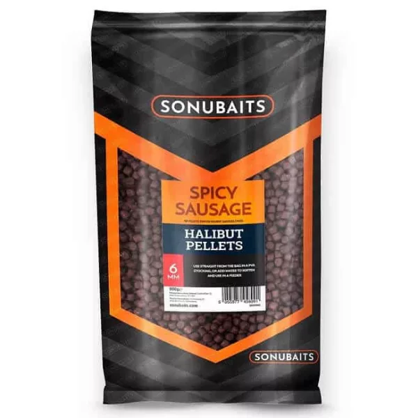 Sonubaits Spicy Sausage Halibut Pellets - 6mm (S0920005) Futterpellet