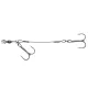 Sakura - SOFT LURE RIG - Größe L - 12CM - Doppelhaken (2 Drillingshaken) - Drillingshaken - Widerhaken, Drillingshaken