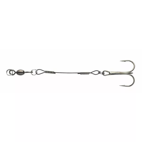 Sakura - SOFT LURE RIG - Größe L - 9CM - Einzelhaken (1 Drillingshaken) - Drillingshaken - Widerhaken, Drillingshaken
