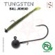 Sakura - TUNGSTEN BALL JIGHEAD 3/32 - 2,6G / Haken #1/0 x 3Stk (Farbe Schwarz) - Jigkopf