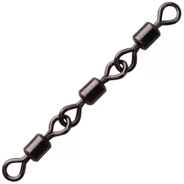 Sakura 3 Joint Rolling Swivel Schwarz 8 Dreifachwirbel 5 Stk.