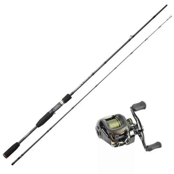 Sakura Almara ALMC 662 MH 1,98m 7-28gr Spinnrute + Alendo 2000 Casting Rolle mit geflochtener Schnur Angelset