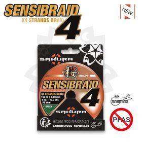   Sakura Braided Line Sensibraid 4 Grün 0,08mm 150m Geflochtene Hauptschnur
