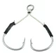Sakura Hooks Twin Assist Hook SW 601 TI 1/0 Öhr, Widerhaken Spinn-Offset-Haken 2 Stk.